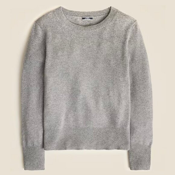 J.Crew Cashmere classic-fit crewneck sweater Size L Gray - Picture 4 of 6